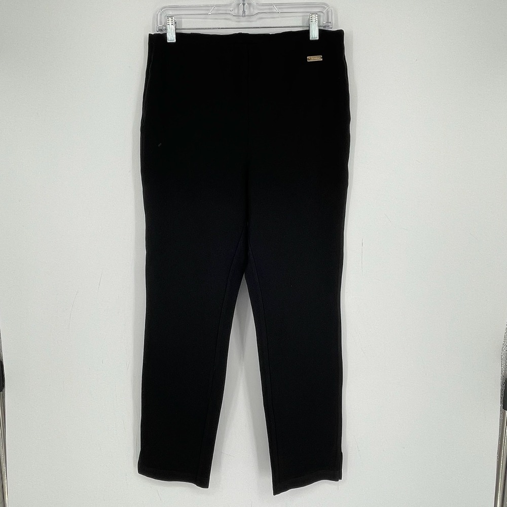 Rafaella Women's Black Elastic Waist Comfort Stretch Trouser Ponte Pants Size L